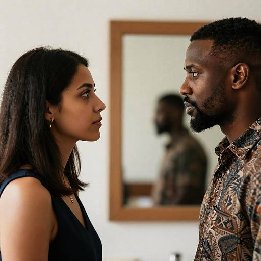 Intense Conversation Between Two Friends