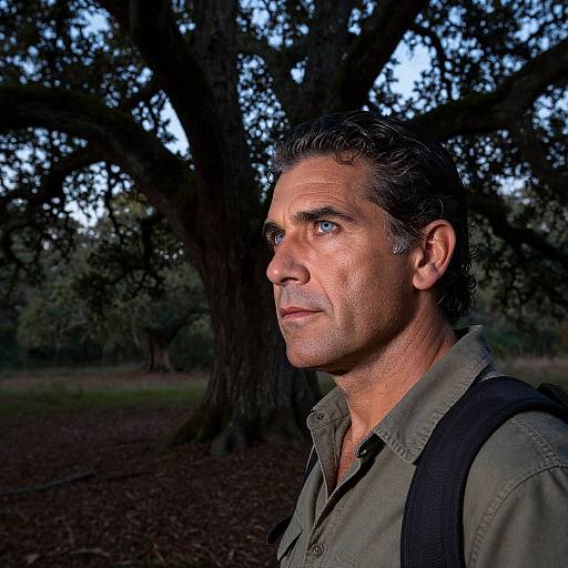 Twilight Portrait of Hispanic Explorer
