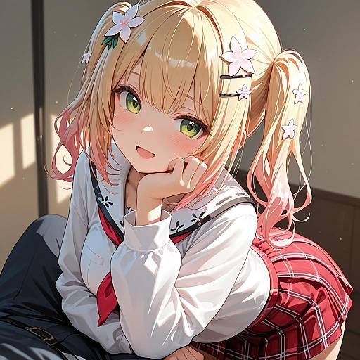 Illustration of Momosuzu nene (casual), hololive in the style of Kekemotsu