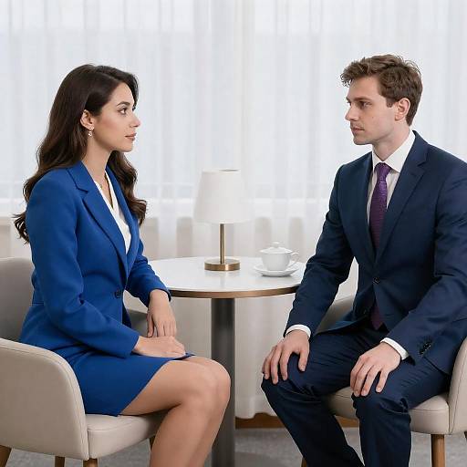 Office Meeting Between Two Professionals