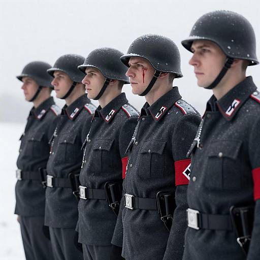 Nazi Soldiers in Grim Winter Scene