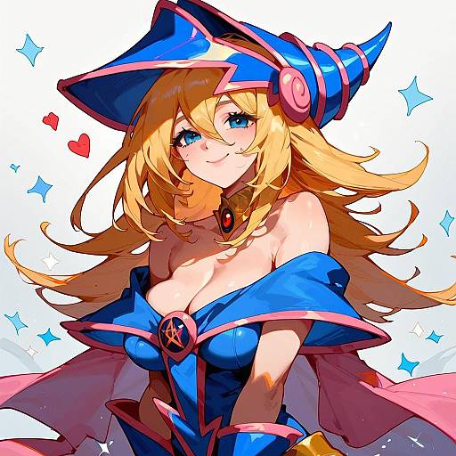 Anime Style Dark Magician Girl Character