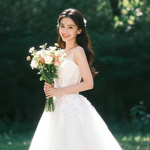 Angelababy in Wedding Dress Forest