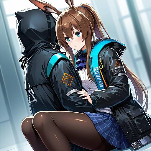 Illustration of Amiya (guard) (arknights), arknights in the style of Y2