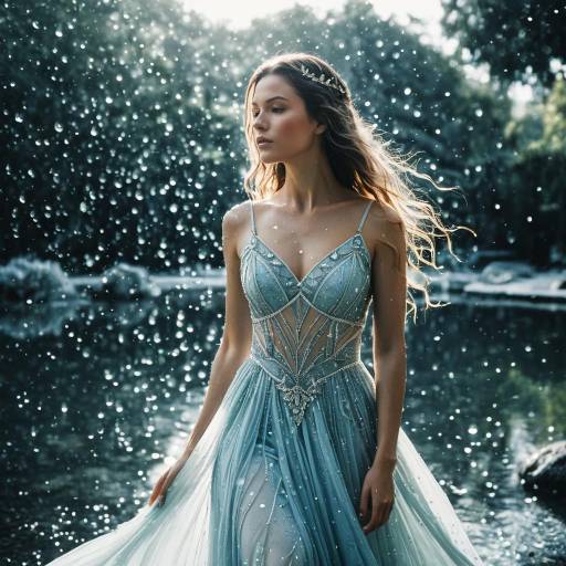 Celestial Goddess in Ethereal Elegance