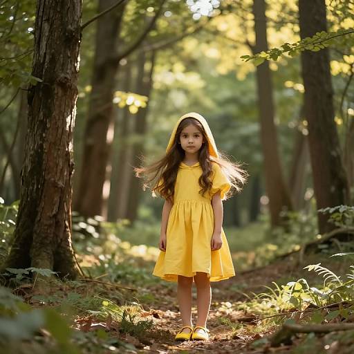 Young Girl in Serene Forest
