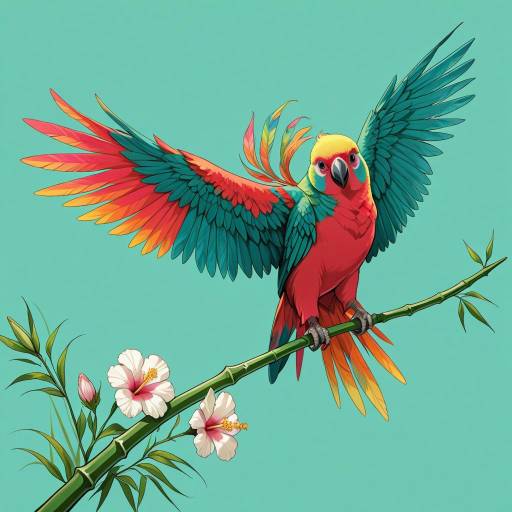 Vibrant Parrot in Harmony with Nature Vibrant Parrot in Harmony with Nature