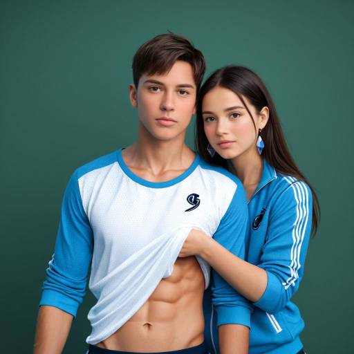 Anime Teen Girls with Sporty Attire and Defined Abs