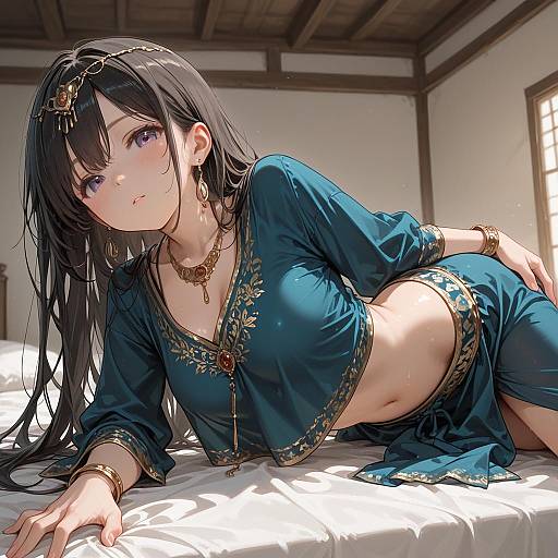 Elegant Indian Girl in Traditional Attire