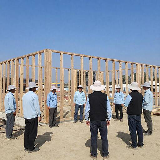 Dynamic Construction Site with Workers