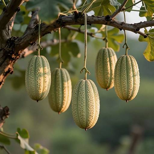 Suspended Melons Illuminating Ancient Wisdom