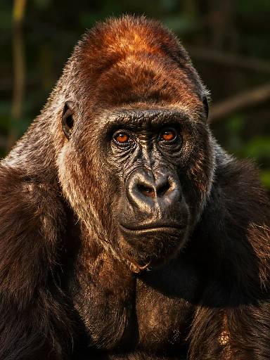 Detailed Close-Up Primate Portrait