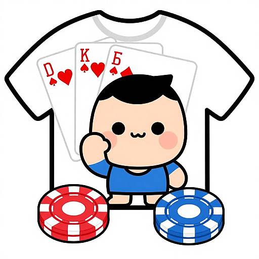Kawaii 80s Style Poker Design