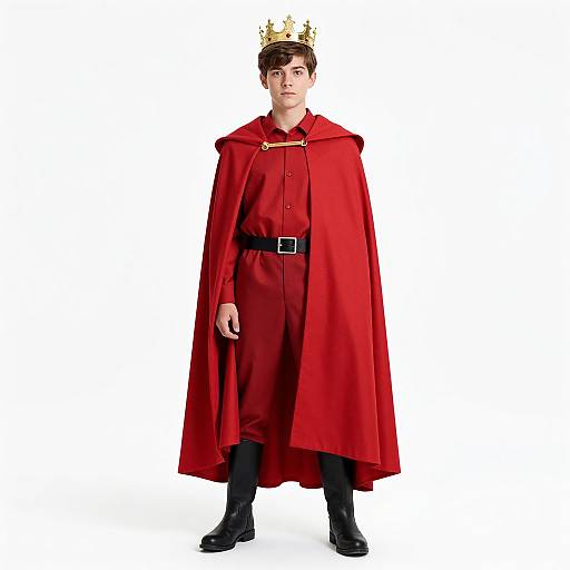 Red King Costume Full Body Portrait