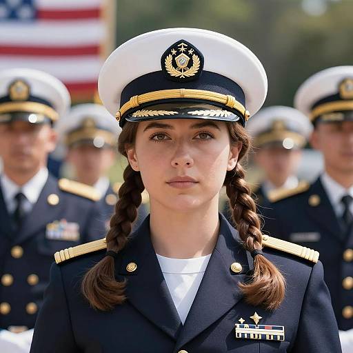 Photorealistic Female Naval Officer Portrait