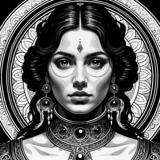 Celestial Female Entity Illustration