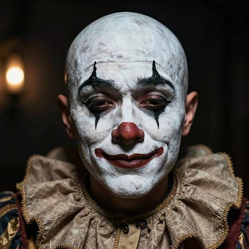 Haunting Close-Up of Pagliacci Clown