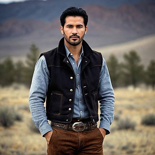 Stylish Western Attire for Men Outdoors