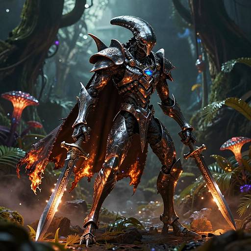 Obsidian Mantis Warlord in Ember Cloak