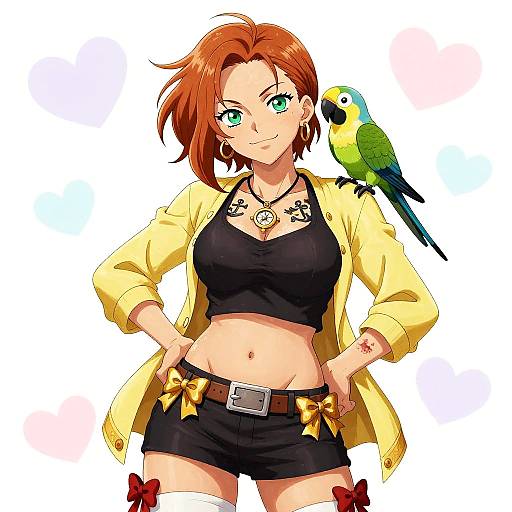 Confident Anime Pirate Captain