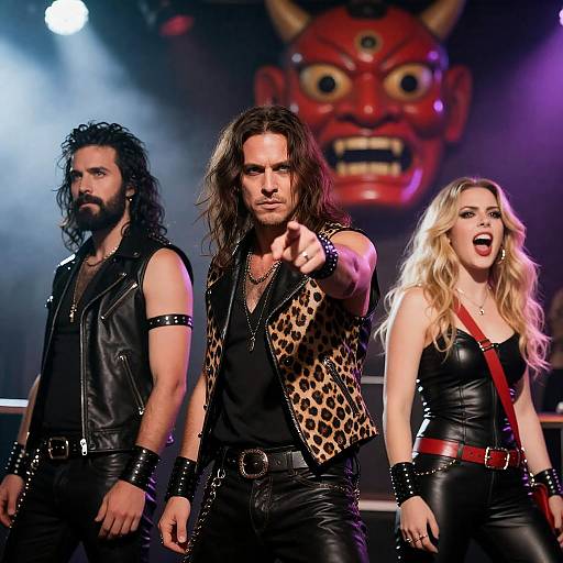 Dynamic Rock Band Performance on Stage