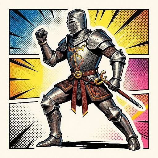 Dynamic Celtic Warrior Comic Style