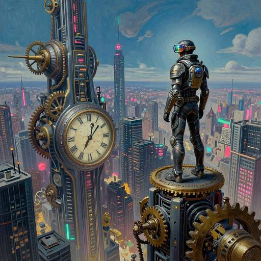 Surreal Cyberpunk Cityscape Vision