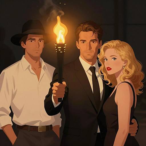 Dramatic Scene with Three Characters