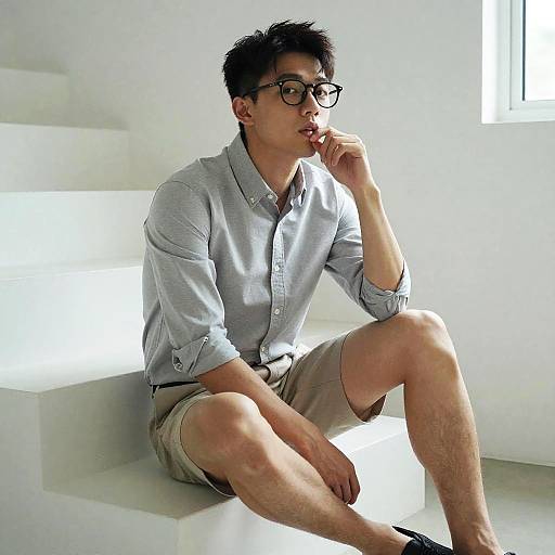 Modern Editorial Portrait of Young Asian Man
