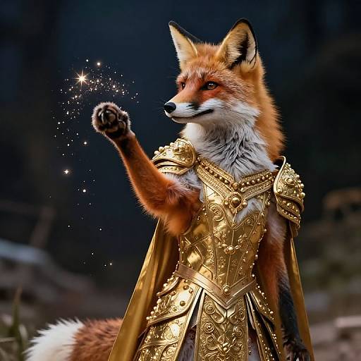 Regal Fox in Golden Armor