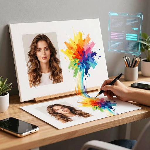 AI Image Extension Artistic Workspace
