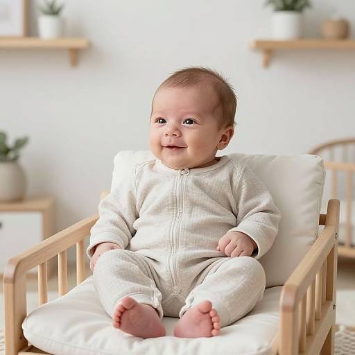 Cozy Newborn in Minimalist Nursery