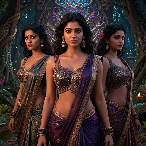 Hyper Realistic Tamil Beauties in Sarees