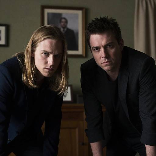 Intense Standoff in Dimly Lit Room