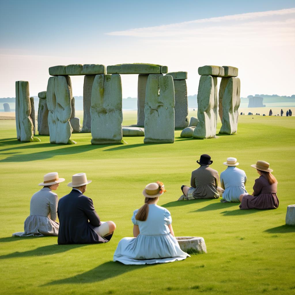 Serene Stonehenge in Traditional British Setting