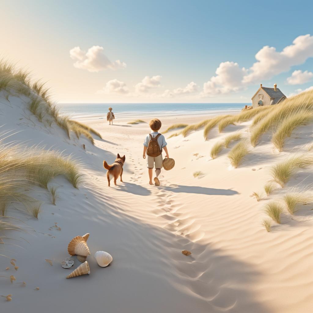 Heartwarming Beach Adventure of Boy and Dog