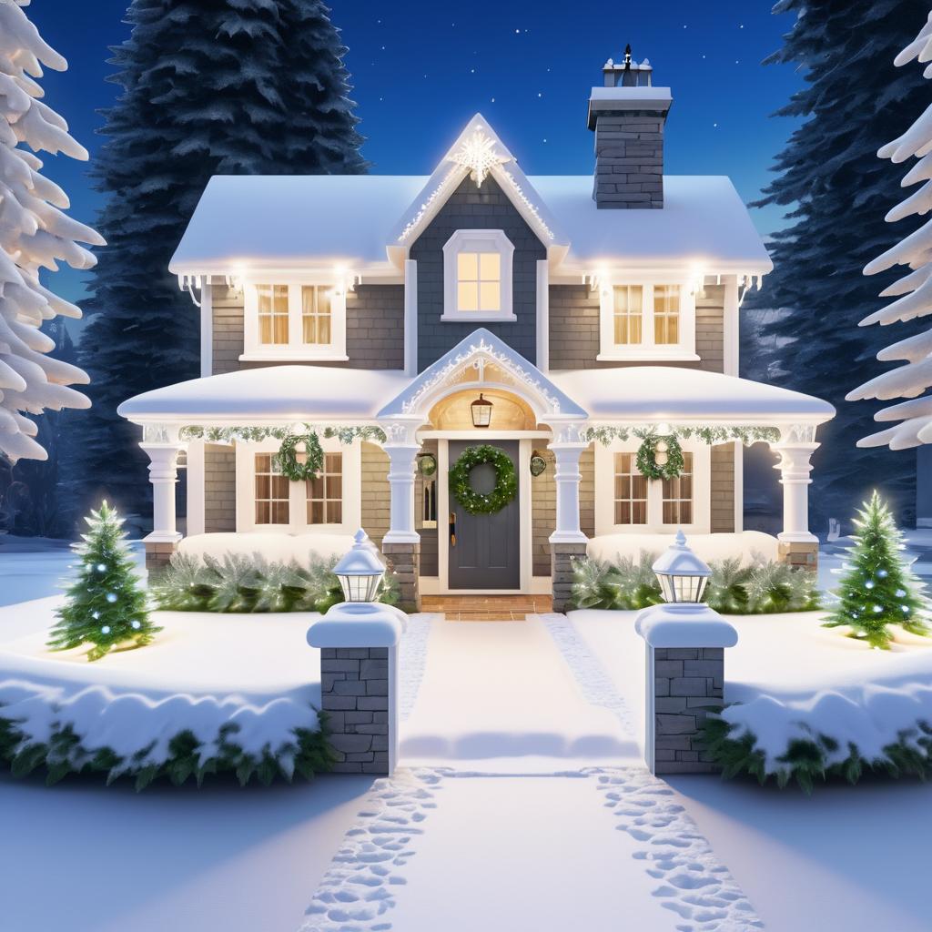 Charming Victorian Cottage in Winter Wonderland