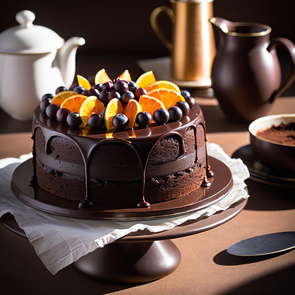 Decadent Chocolate Cake Photography Shoot