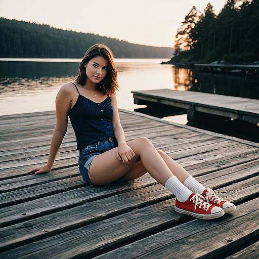 Cinematic Teen Fashion by the Lakeside