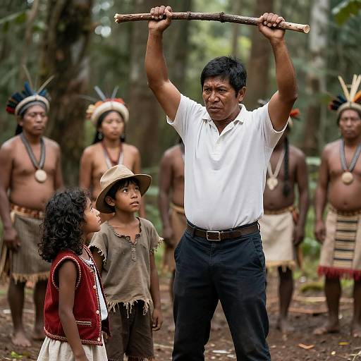 Indigenous Ceremony in Forest