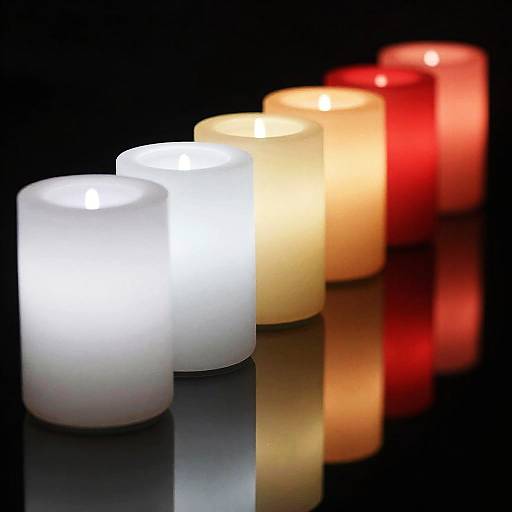 Colorful LED Candles Gradient Glow