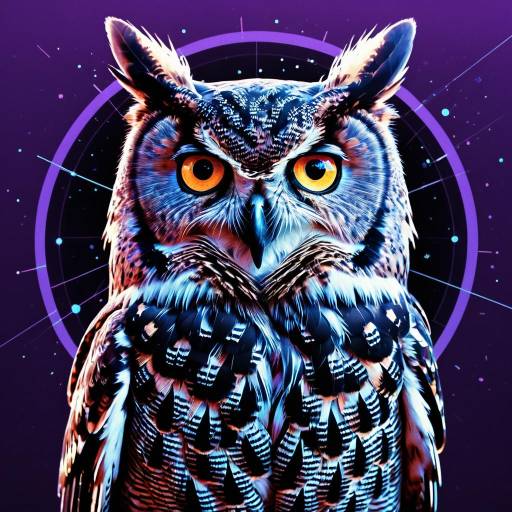 Holographic Owl Digital Art Holographic Owl Digital Art