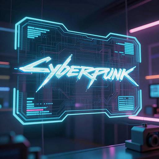 Luminescent Cyberpunk Language Visualized