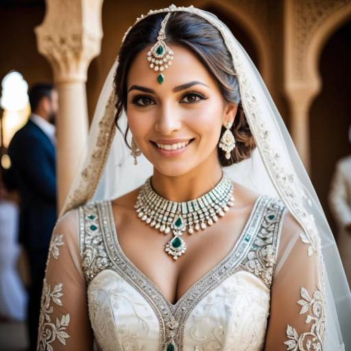 Smiling Bride in Traditional Jewelry