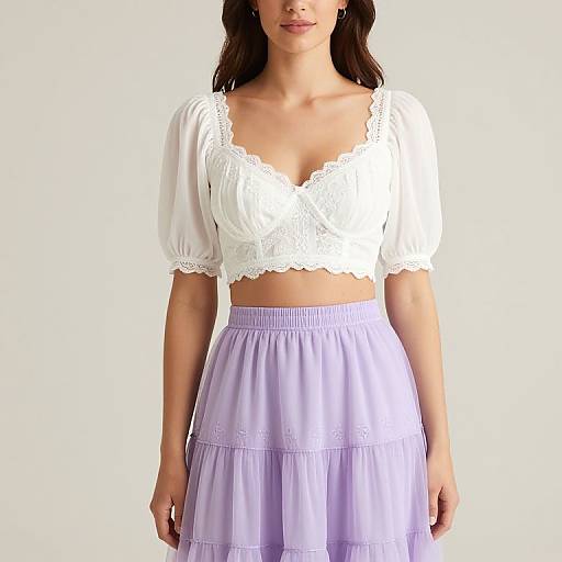 Romantic Chiffon Blouse and Tulle Skirt