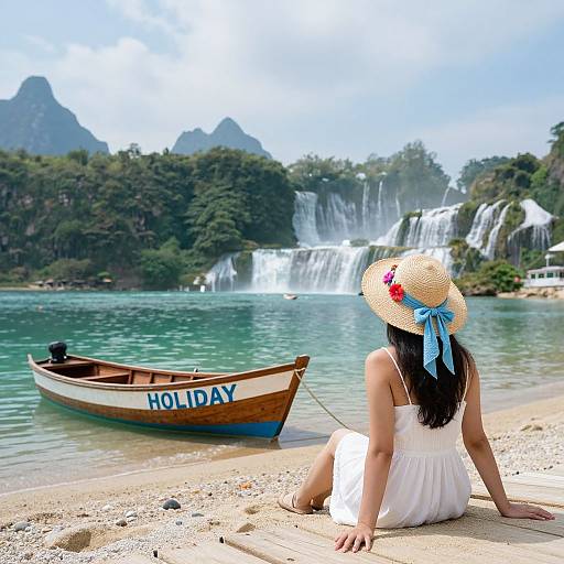 Serene Beach Holiday with Mountains