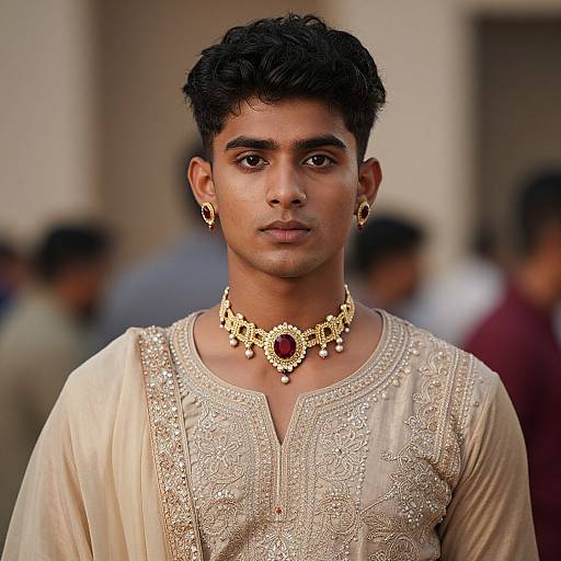 Kalbeliya Costume Portrait of Boy