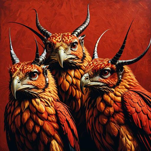 Minimalistic Manticore Art in Renaissance Style