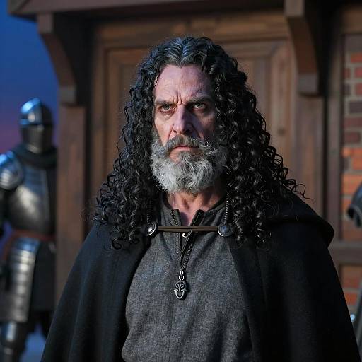 Intense Middle-Aged Man in Dramatic Lighting