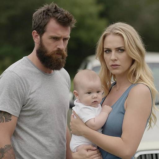 Intense Family Moment in Nature